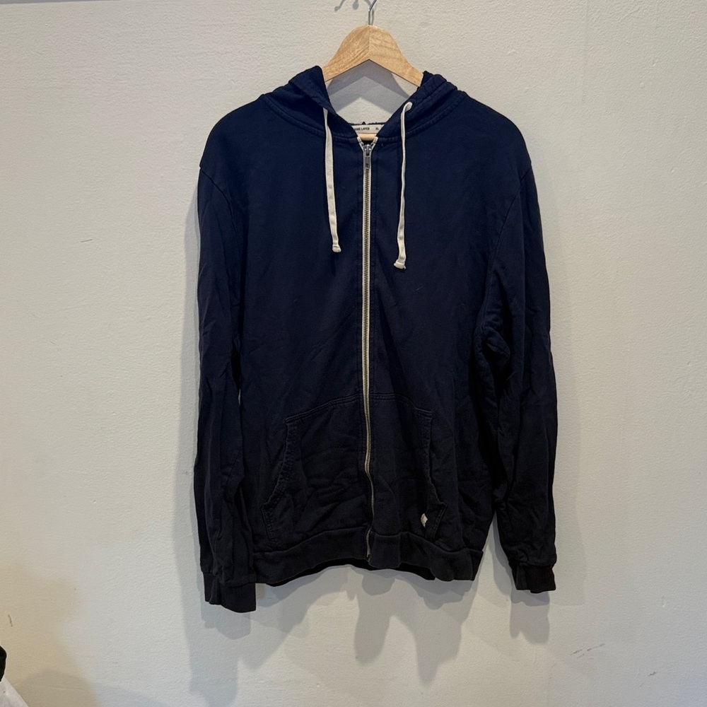 Marine Layer Men's Navy Zip-Up hoodie